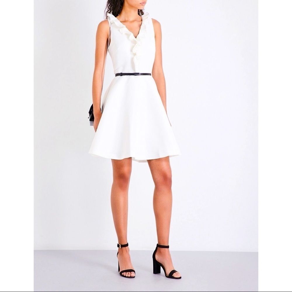 TED BAKER- Qwinn ruffled twill dress